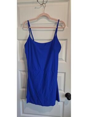 Fashion Nova Royal Blue Sleeveless Dress Swimsuit Adjustable Straps